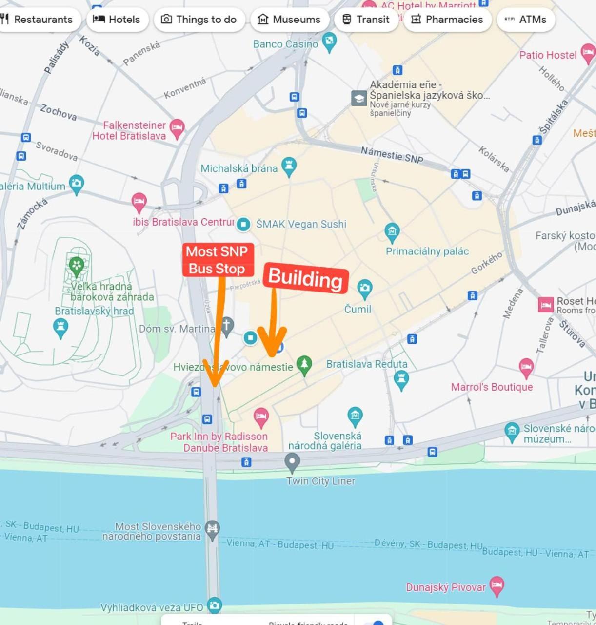 Extralarge Queen Room In The Heart Of Bratislava With Terrace エクステリア 写真